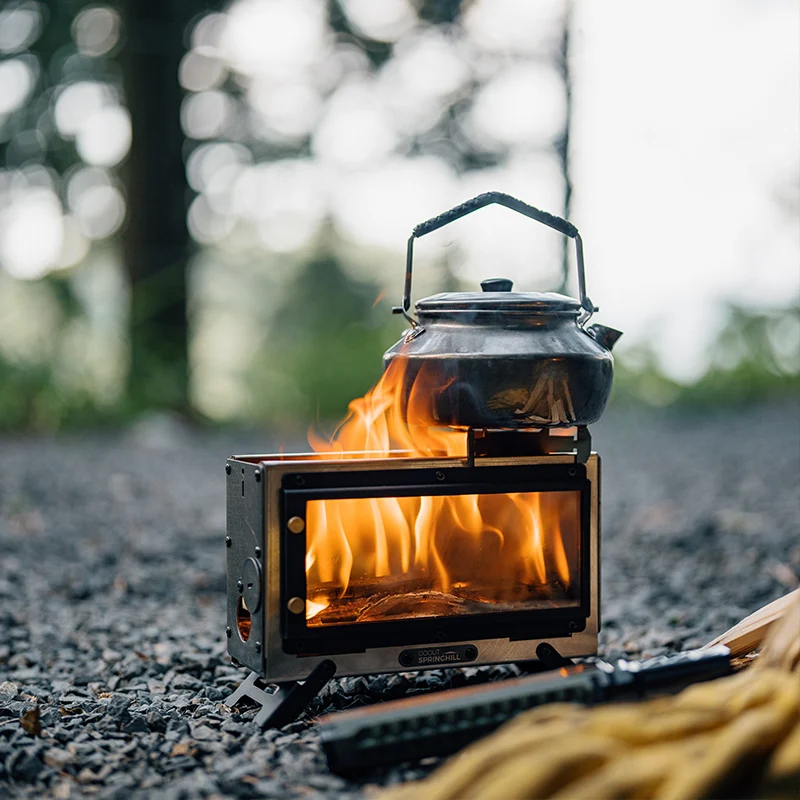 ゴウアウト スプリングヒル ミニ焚き火台 アウトドア キャンプ用薪