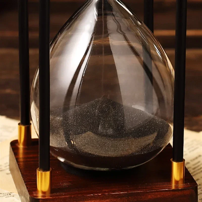 Wooden Hourglass Timer 30/60 Minutes for Office and Home Decor