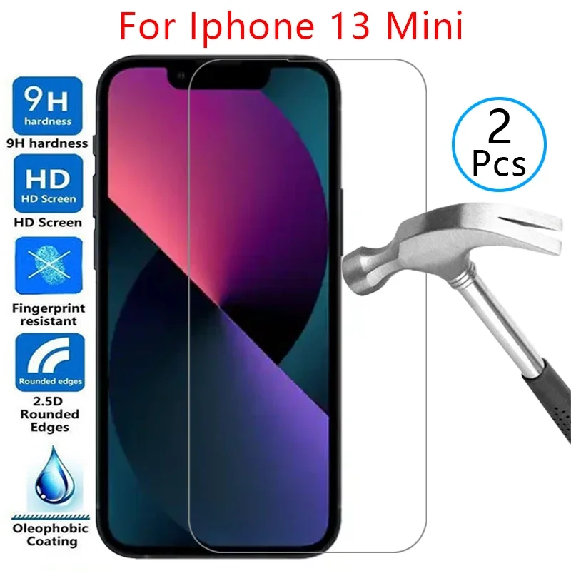 Custodia Per Iphone 13 Mini Cover Screen Protector Vetro Temperato Su I Phone 13 Mini Min 5.4 Protettivo Coque Iphon Aphone Aiphone 9H