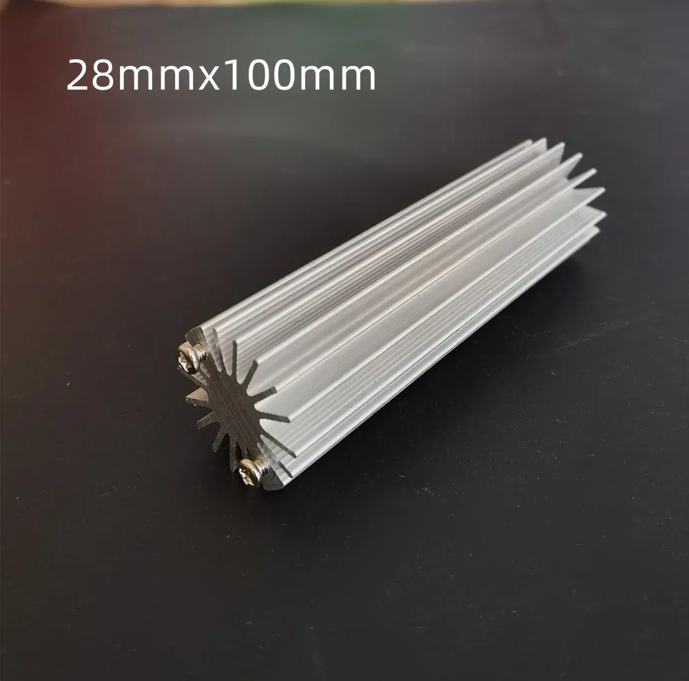28mmx100mm Aluminium Heatsink Round for 1W 3W 5W High Power led For DIY