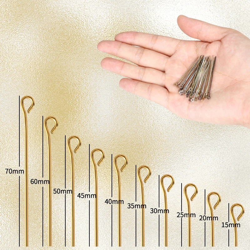100-200 Teile/los Zink-legierung Auge Kopf Pins Eyepins Nadeln Perlen für DIY Schmuck Machen Erkenntnisse Zubehör Liefert 8 farben – Detail 20