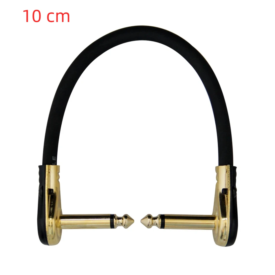 Premium Anti-Noise Right Angle Guitar Patch Cable (10-60cm)