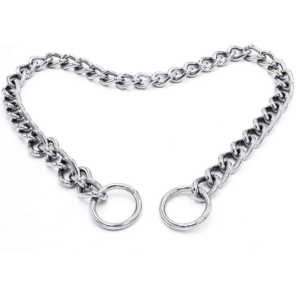 Metal Dog Training Choke Chain Collars for Small Medium Large Dogs Pitbull Bulldog Strong Stainless Iron Dog Slip P China Collar dog collar pet collar