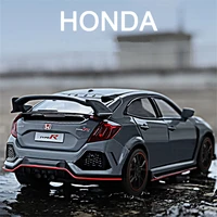 1:32 HONDA CIVIC TYPE-R Alloy Car Model Diecasts & Toy Vehicles Metal Sports Car Model Sound and Light Collection Childrens Gift 1