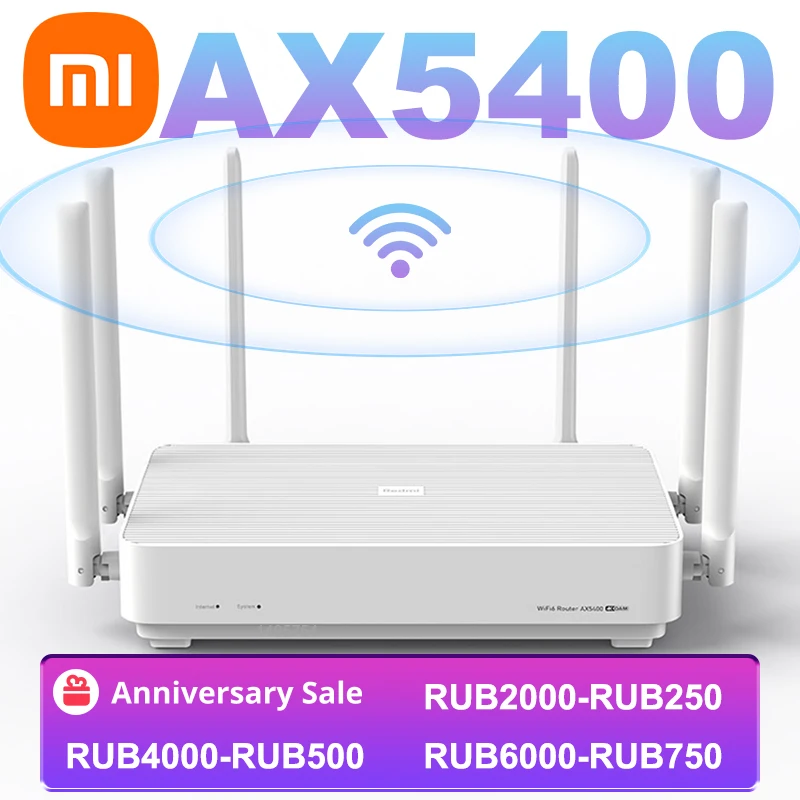 Xiaomi redmi ax5400 wifi roteador sistema de malha wifi 6 4k qam 160mhz ...