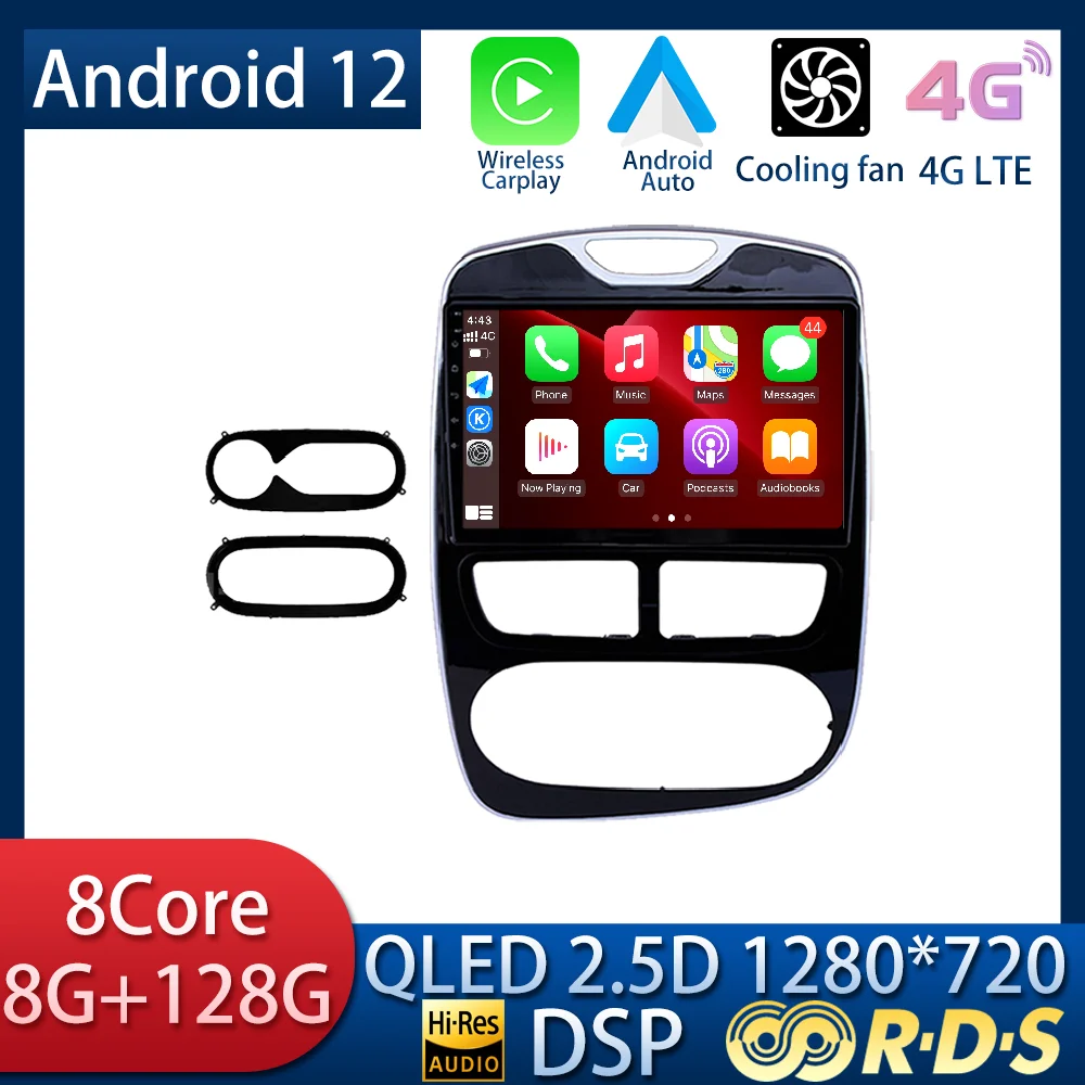 Android 12 Wireless Carplay Car Radio Video For Renault Clio 3 4 2012