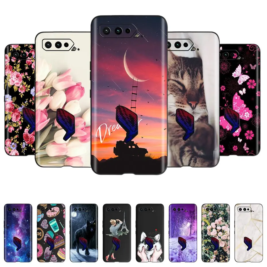 Per Asus Rog Phone 5 Fashion Case Soft Bumper Silicone Funda Per Asus Rog5 Phone 5 Case Zs673Ks Muslimathi005Da Cover Posteriore