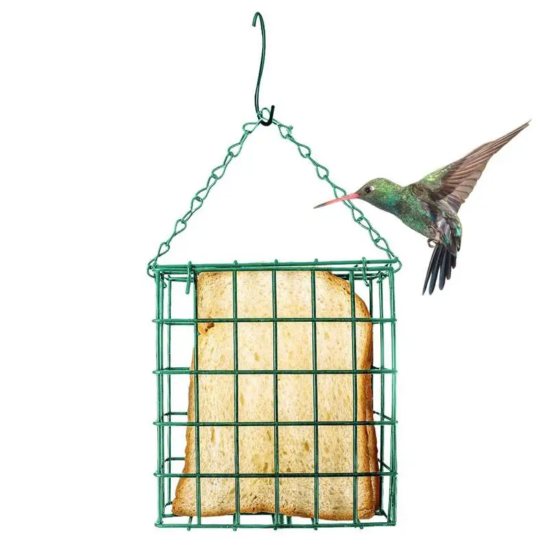 

Suet Cage Feeder Square Bird Feeders For Outside One Bread Capacity Rust-proof Feeding Device Easy To Use & Very Adaptable