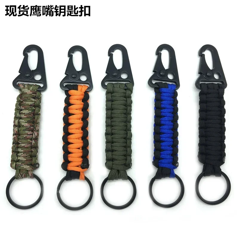 

MKENDN Carabiner Umbrella Rope Keychain Outdoor Camping Climbing Tactical Survival Tool Eagle beak Snap Clip Lock Buckle Hook