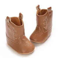Fashionable and popular baby shoes Western denim midsole boots autumn and winter warm and anti slip casual walking shoes 4