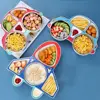 Airplane Car Shaped Dinner Plate Creative Detachable Kid's Lunch Plate Compartment Cartoon Children's Tableware Baby Feeding