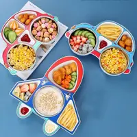 Airplane Car Shaped Dinner Plate Creative Detachable Kid's Lunch Plate Compartment Cartoon Children's Tableware Baby Feeding