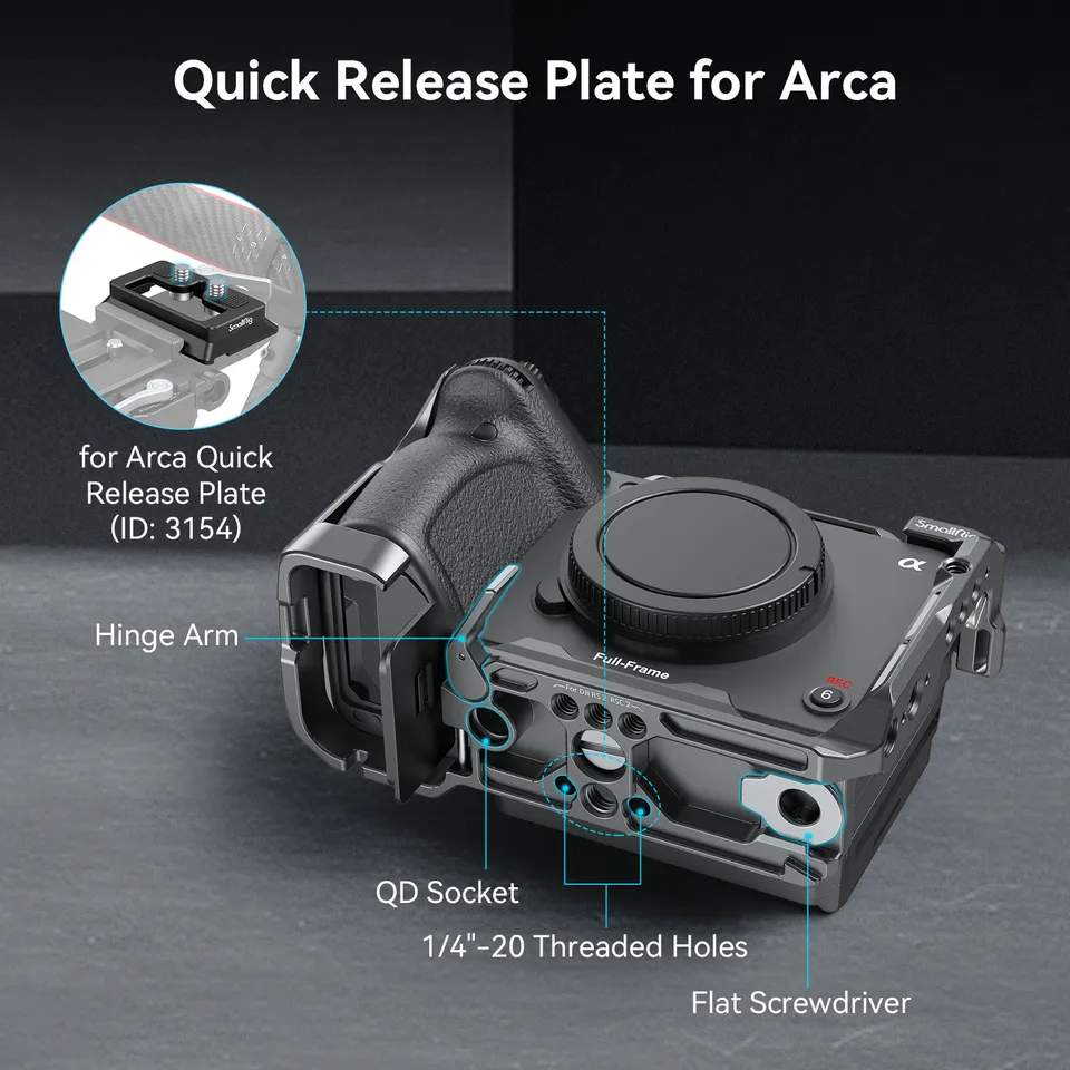 Smallrigケージforsony fx30 fx3、natoレールケーブルクランプ