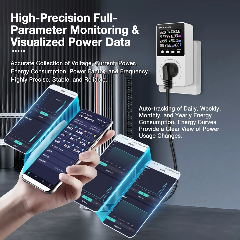 Smart WiFi Plug with Energy Monitoring and Overload Protection