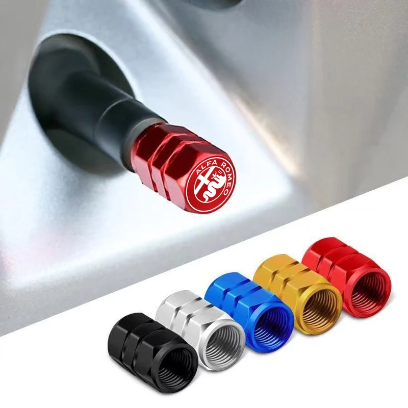 4Pcs Car Tire Valve Stem Caps – Premium Aluminum Wheel Accessories