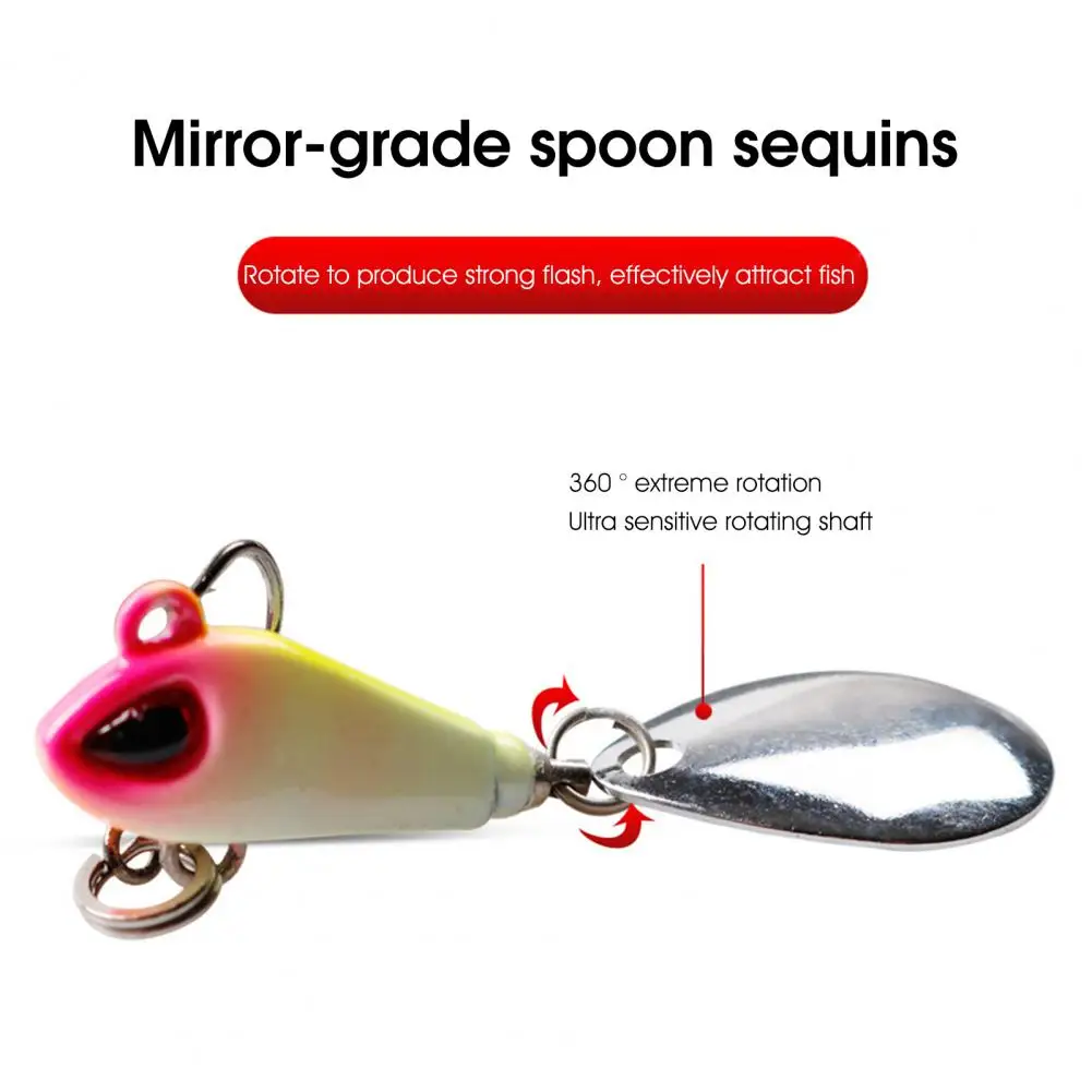 Mini Fake Bait  Mirror Grade Spoon Sequins 7 Colors Fishing Lure Bait  Simple Installation Fake Bait