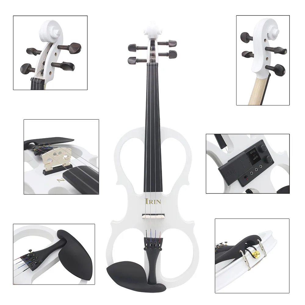 Professional 4/4 Electric Violin Maple Body Electro Violin Silent Fiddle With Case Cable Headphone Parts & Accessories