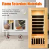 Far Infrared Sauna1 Person Hemlock Wood Dry Sauna Low EMF Heaters Panels Spa Indoor Sauna with Intelligent Control Panel 2