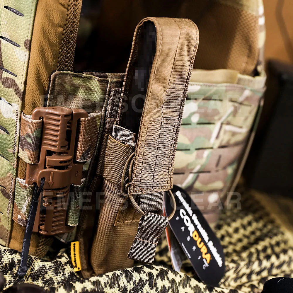 Emersongear Tactical Molle Hunting Accesso Rapido Single Smg Magazine Mag Pouch Emerson Holder Bag Carrier Per Mp5 / Mp7 / Kriss