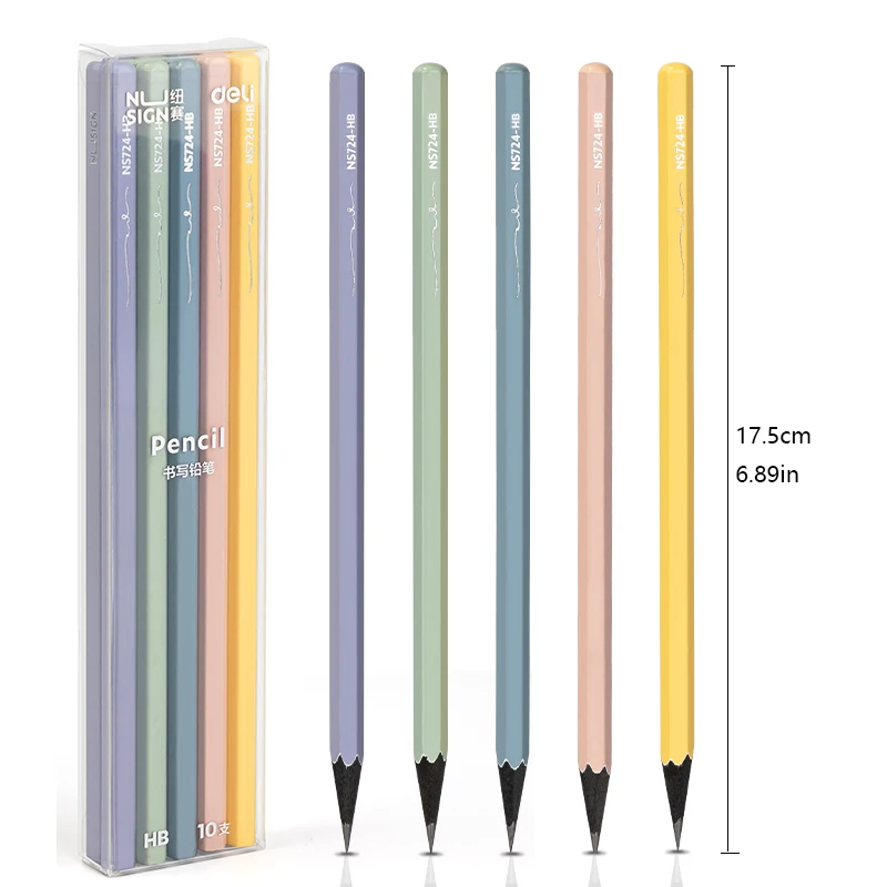 NUSIGN Matite esagonali colorate Design minimalista Nucleo in grafite premium Strumenti di scrittura eleganti per materiale scolastico per ufficio - immagine 6