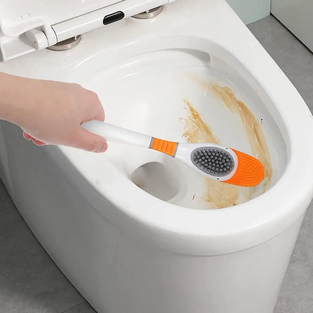 Description Picture 3 of itemToilet Brush Cleaner Toilet Brush And Holder Set Flexible Bathroom Toilet Brush Set Quick-Drying Toilet Bowl Cleaner For
