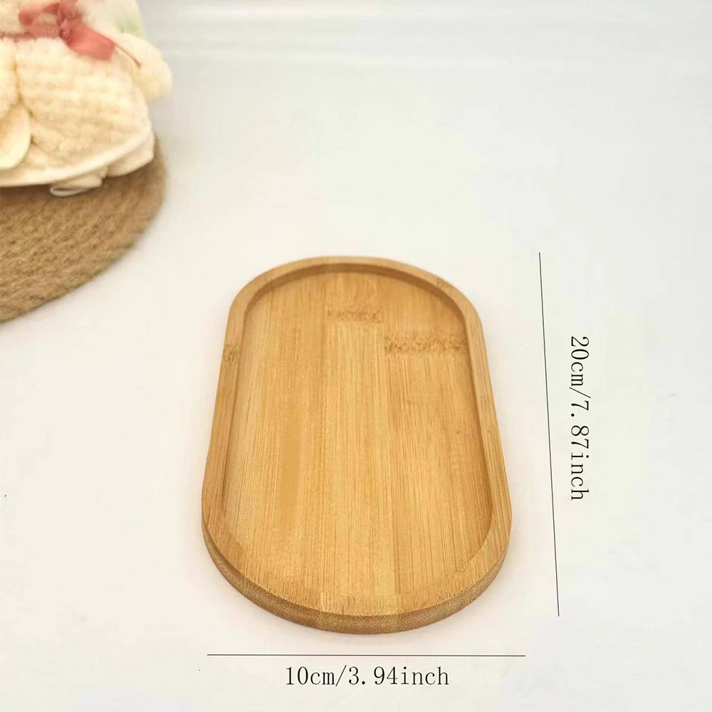 Bamboo Coaster Multi Bamboo Tray Wood Saucer Flower Pot Tray Cup Pad Coaster Plate for Kitchen Decorative Plate Creative Coaster Coffee Cup Mat