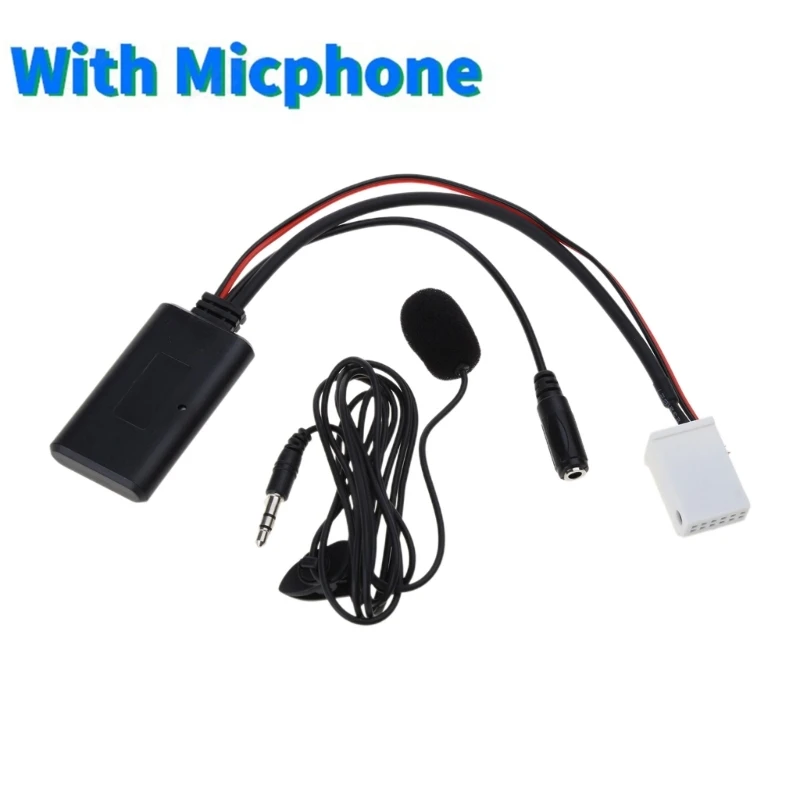 

Wearproof Car Cable 12Pin AUX-in Wire Bluetooth-compatible Adapter for 207