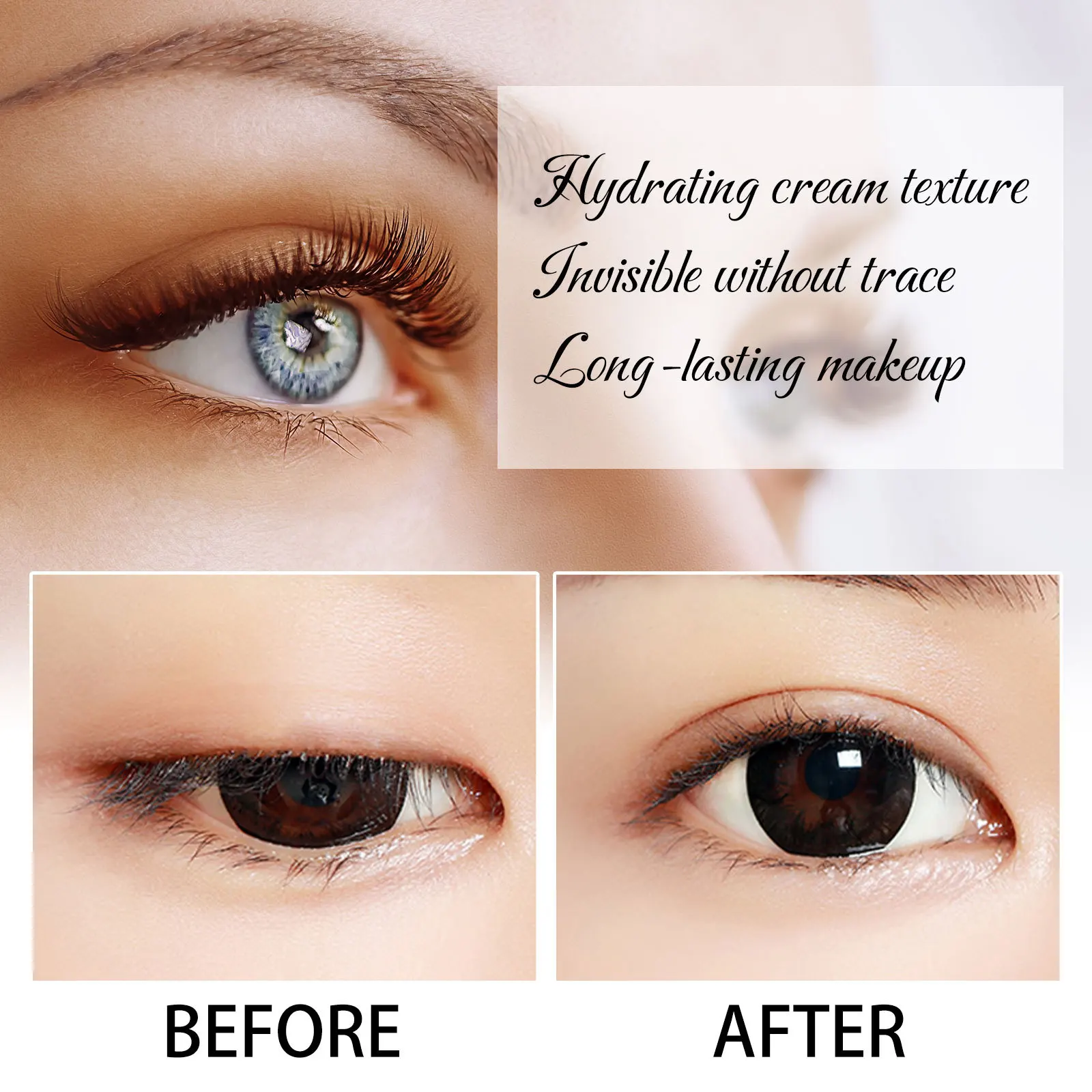 Double 2024 eyelid makeup