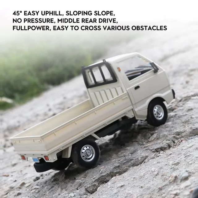 WPL D12 1:10 / 1:16 RC CAR Simulation Drift Climbing Truck LED Light Haul Cargo Remote Control Electric Toys For Children 5