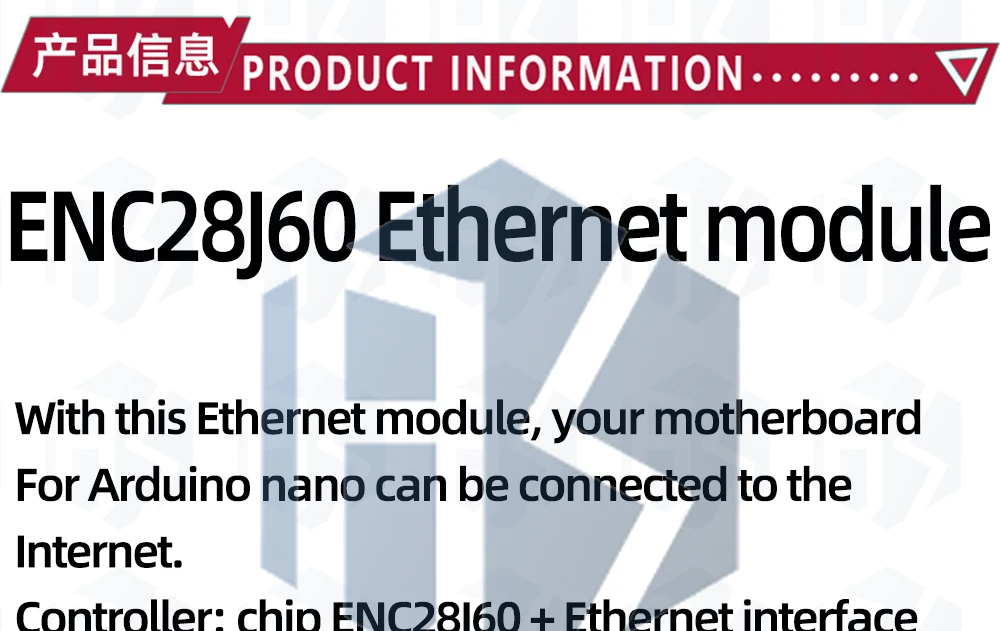 Nano v3 ethernet shield enc28j60 mikrochip hr911105a ethernet webserver board modul für arduino nano 3,0 – Detail 2