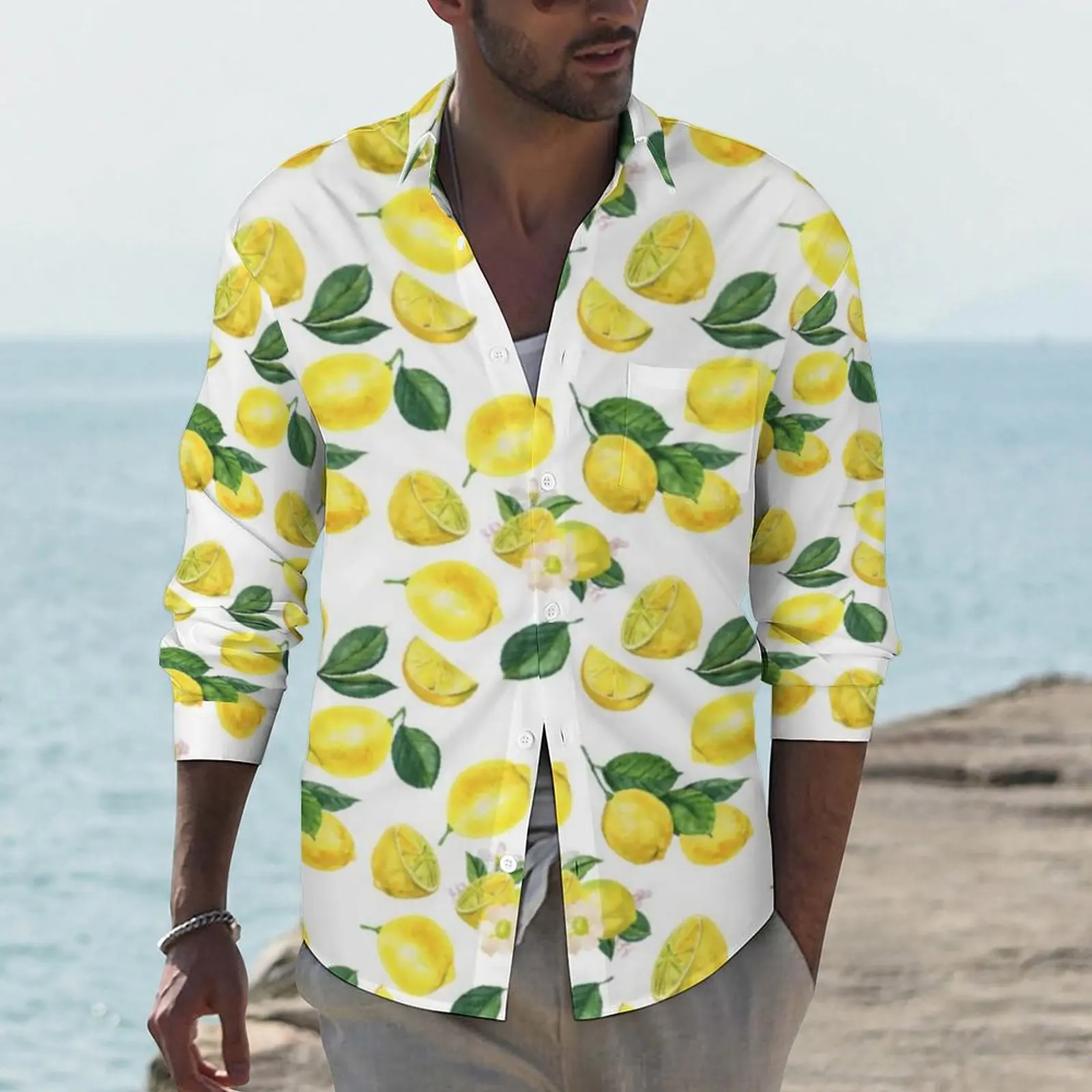 Hemd mit zitronenmuster Clearance