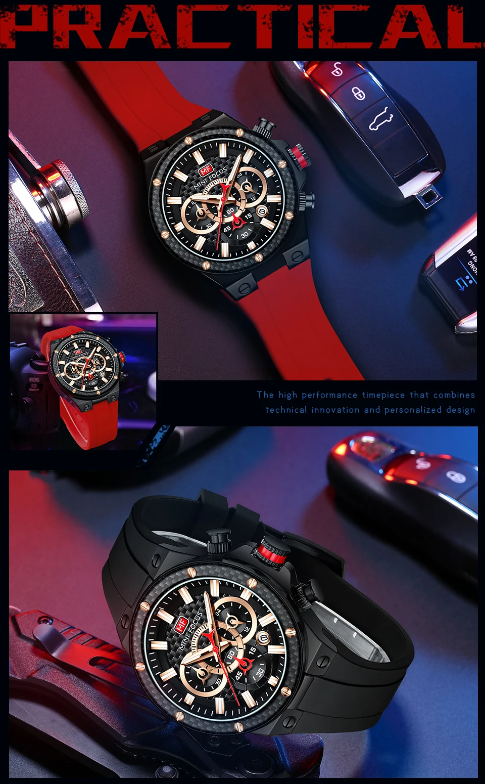 Relógio de quartzo MINI FOCUS para homens à prova d'água_voghion.com