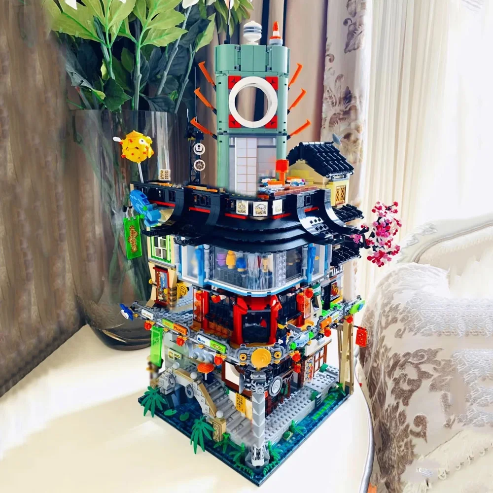 小物 Liela shop With LED lights For City Gardens Ninja Movie Series Building
