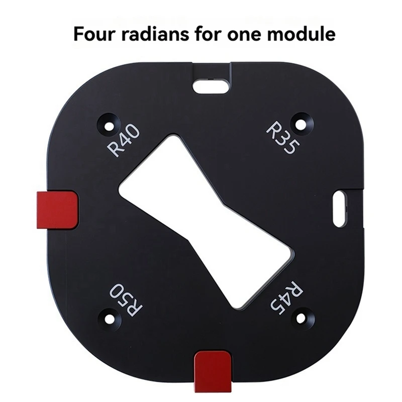 Pocket Radius Jig Router Cutting Fillet Template 4-In-1 R-Angle Arc Chamfering Template Round Corner Quick Cutting Mold