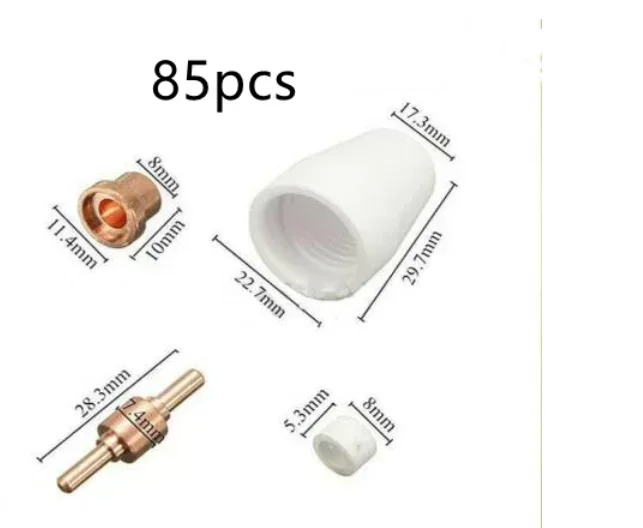 40/65/85Pcs Air Plasma Cutting Tips For LG-40 PT-31 Cutter Consumables CUT-40 CUT-50D Swirling Rings Electrode Shield Cups 6