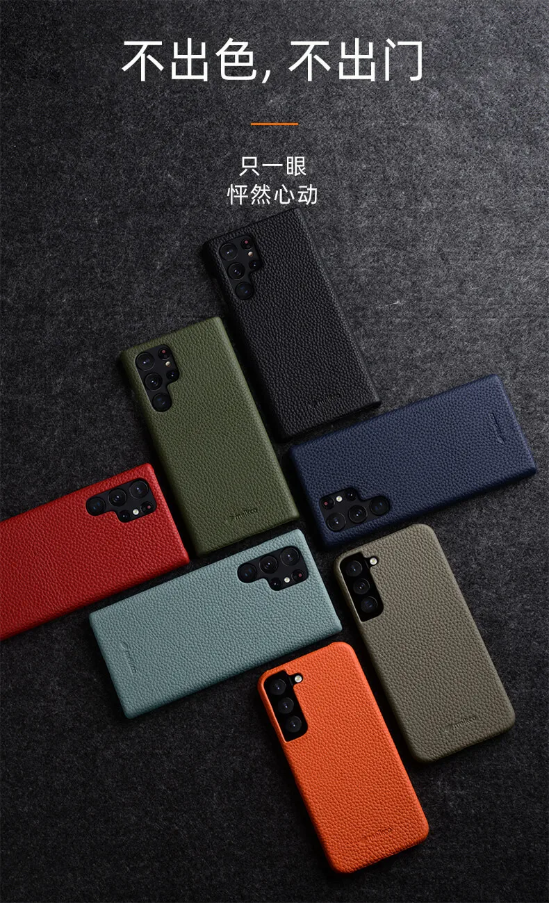 Genuine Leather Cowhide Case For Samsung S22 Ultra 5G Plus Business Phone Cover For Galaxi S21 Plus Note 20 Ultra Leather Case flip cover with pen