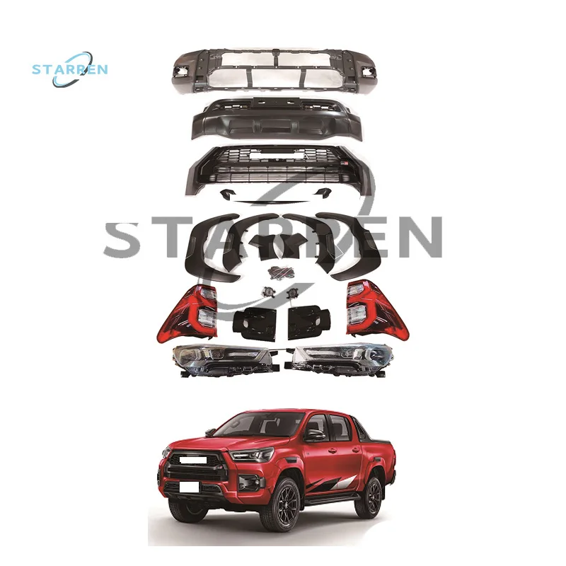 

Высококачественные модифицированные детали для автомобиля, широкое преобразование 4x4, комплект кузова для Hilux Rocco Revo Bodykit 2023