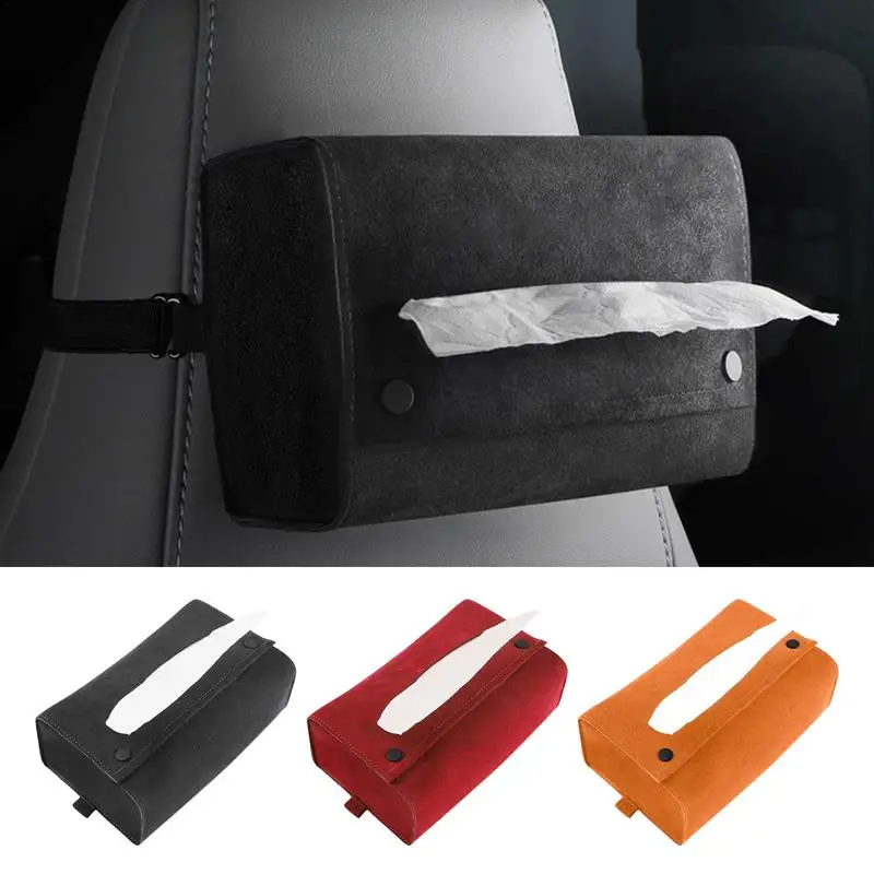 

Car Visor Tissue Holder Visor Napkin Holder Back Seat Tissue box Backseat Rectangular Tissue Case Stylish Interior Accessories