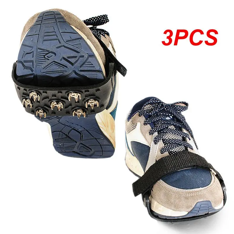 

Профессиональные альпинистские скобы, 3 шт., 7 шипов, нескользящая обувь для ходьбы по снегу и льду, зимнее Уличное оборудование 8