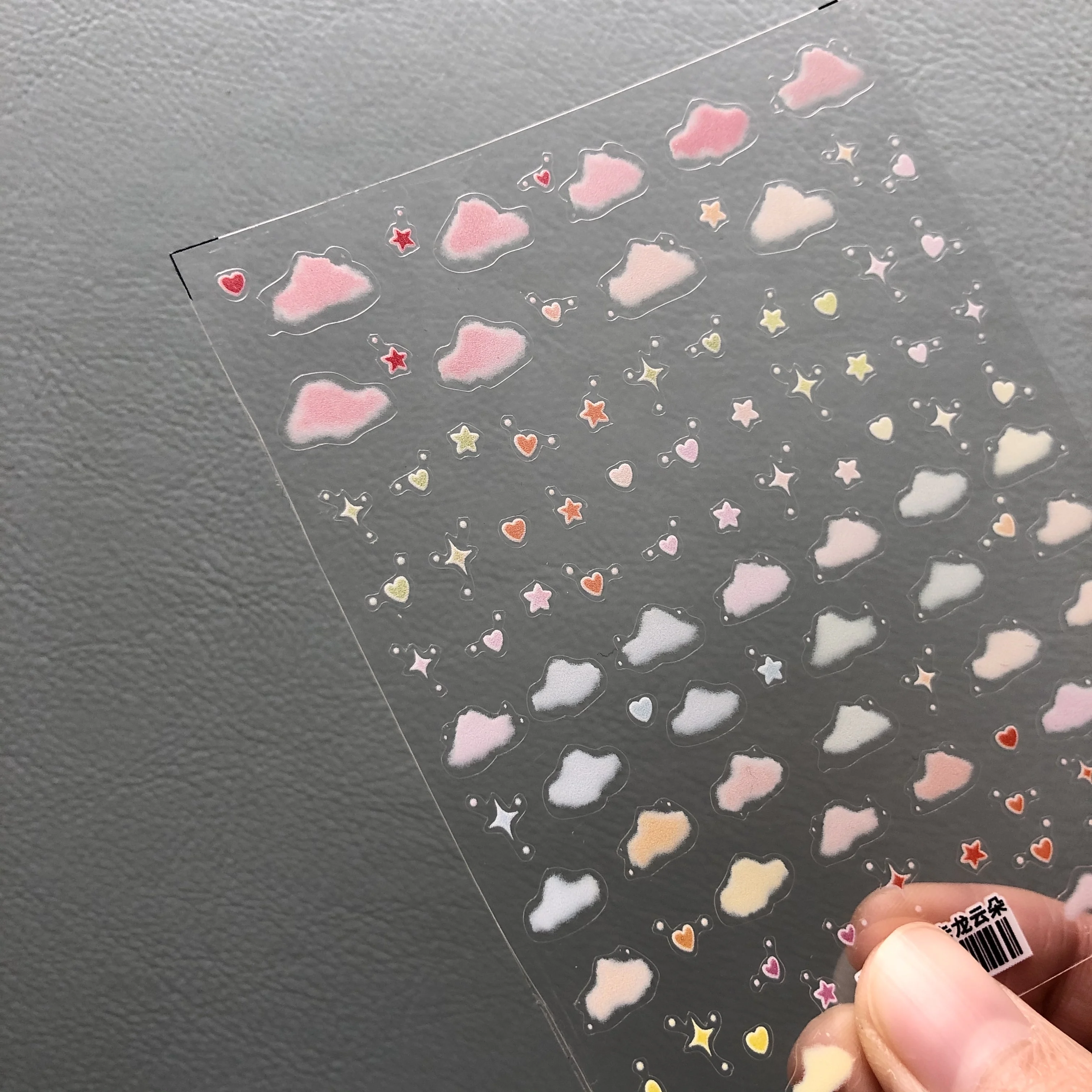 1pc 3D Cloud Nail Art Stickers Self-adhesive Stars Decal Stickers for Salon Manicure Nails Decoration