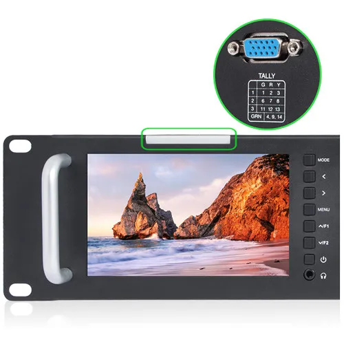 Feelworld T51 5 Inch 2RU 3G-SDI HDMI- Monitor LCD Rack Mount Monitor with AV Input and Output Broadcast Level Quality Monitors