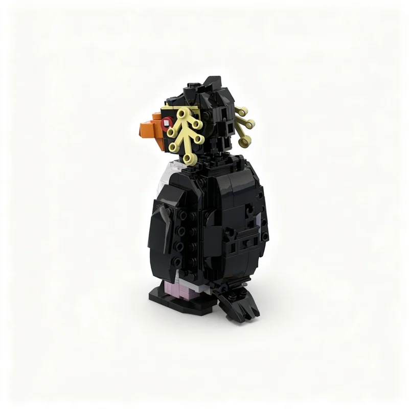 366pcs MOC 락호퍼 펭귄 모델 블록 조립 장난감 크리스마스 선물 DIY 창의적인 브릭 아이디어 교육용