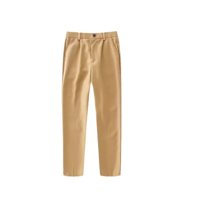 Boys Blazer Formal Pants Long Solid Color Children Formal Trousers Size 110-170 Kids School Wear