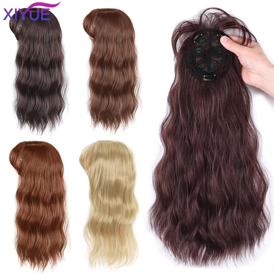 3D Bangs Invisible Seamless Head Hair Ripple Water Hair Bangs Head Overhead Copertura Di Ricambio Invisibile Naturale Capelli Bianchi