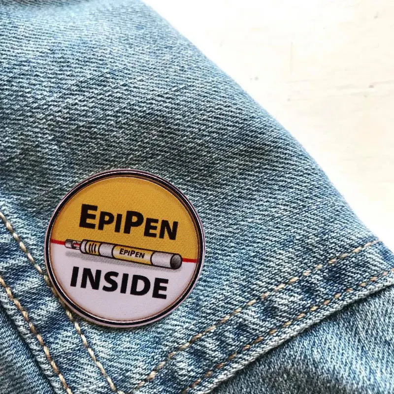 EpiPen Inside Lapel Pin Medical Allergy Alert Badge 5