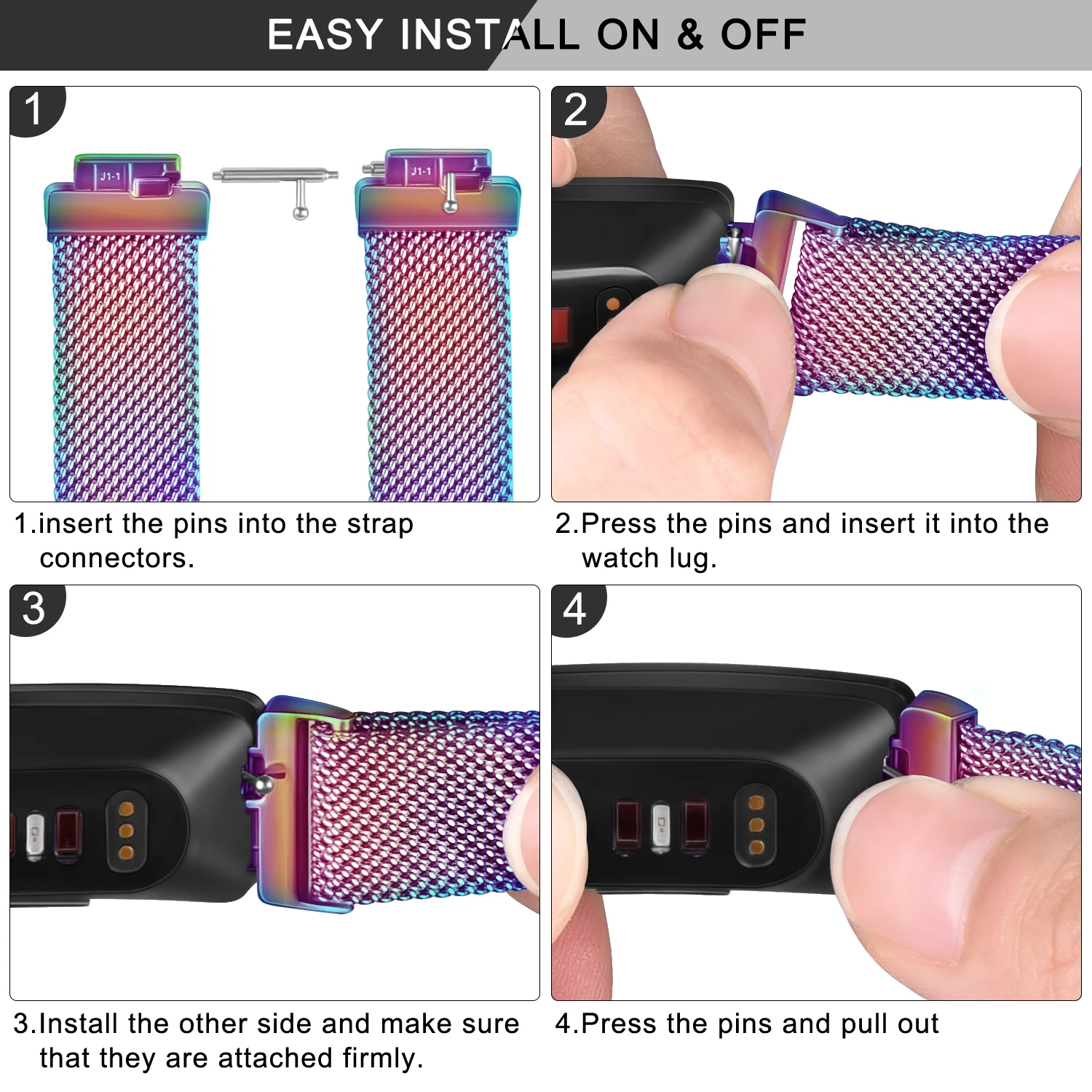 Elegant Metal Magnetic Watch Band - Versatile Strap Bracelet Accessory
