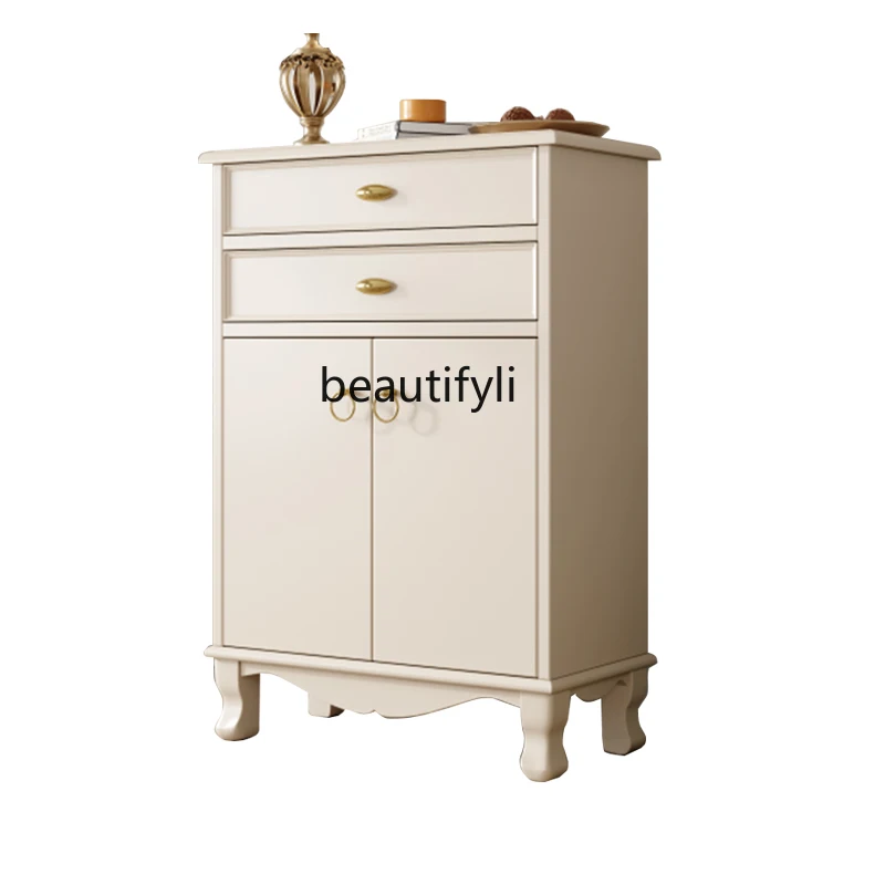 

Light Luxury Minimalist Cream Style Hallway Shoe Cabinet Modern Living Room Entrance Home Decorative Chest of Drawers