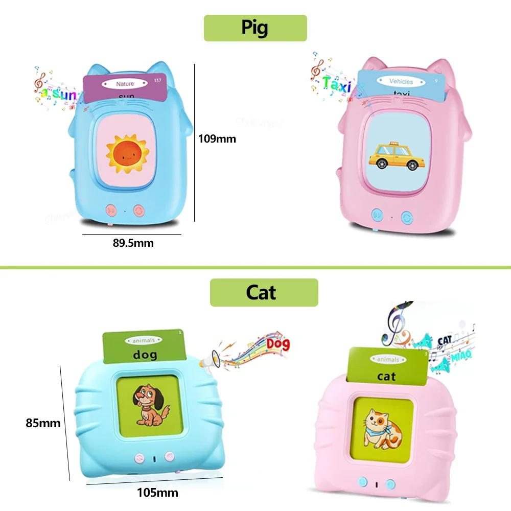 Talking Flashcards Learning Machine for Toddlers English / Spanish / Italian Arabic Audio Early Educational Toy Gift,educational learning toy
