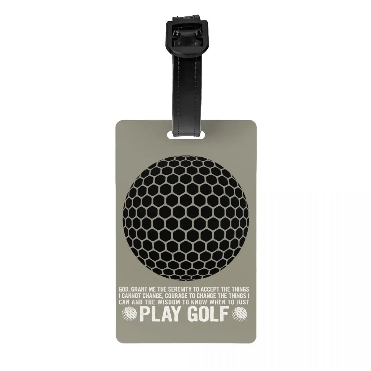 Luggage Tag Funny Golf Quote Name Card Privacy Cover ID Label for Travel Bag Suitcase