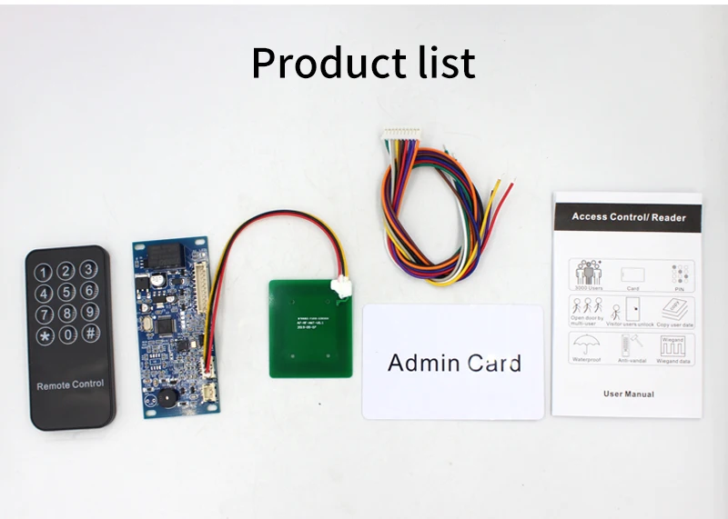 125Khz/13.56mhz RFID DC12V/24V Reader Module Wiegand Intput Access Control Syste